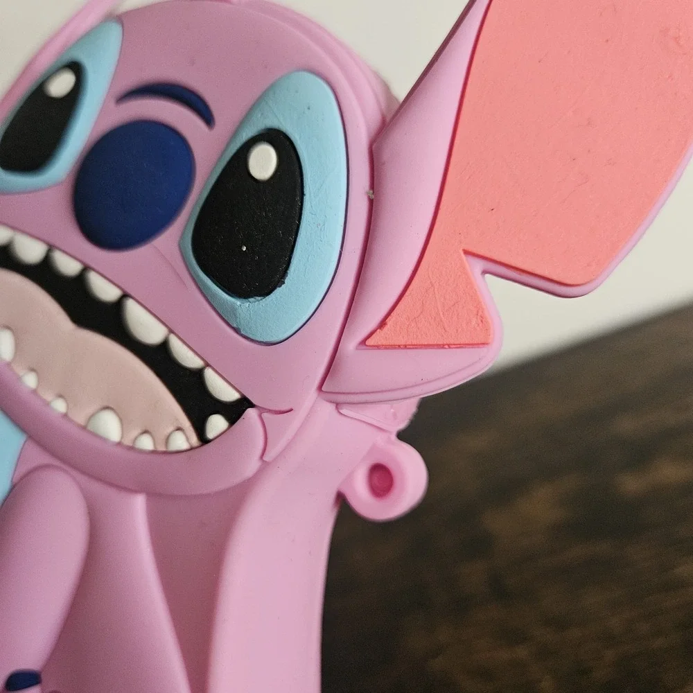 Angel Silicone ‎ Crossbody Zipper Purse/Pouch Disney Lilo & Stich Pink